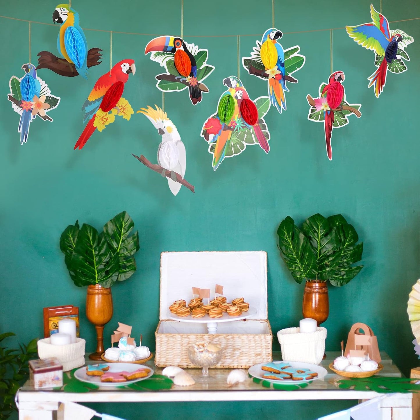 Tropical Parrot Honeycomb Party Decorations