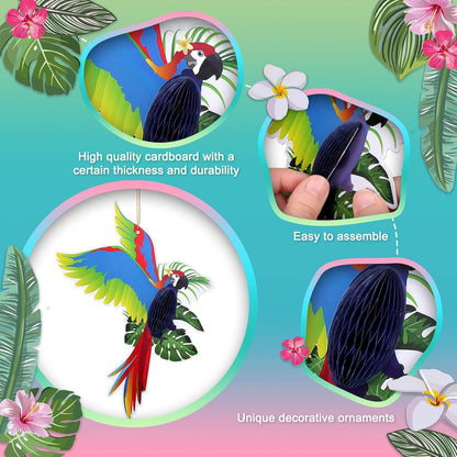 Tropical Parrot Honeycomb Party Decorations